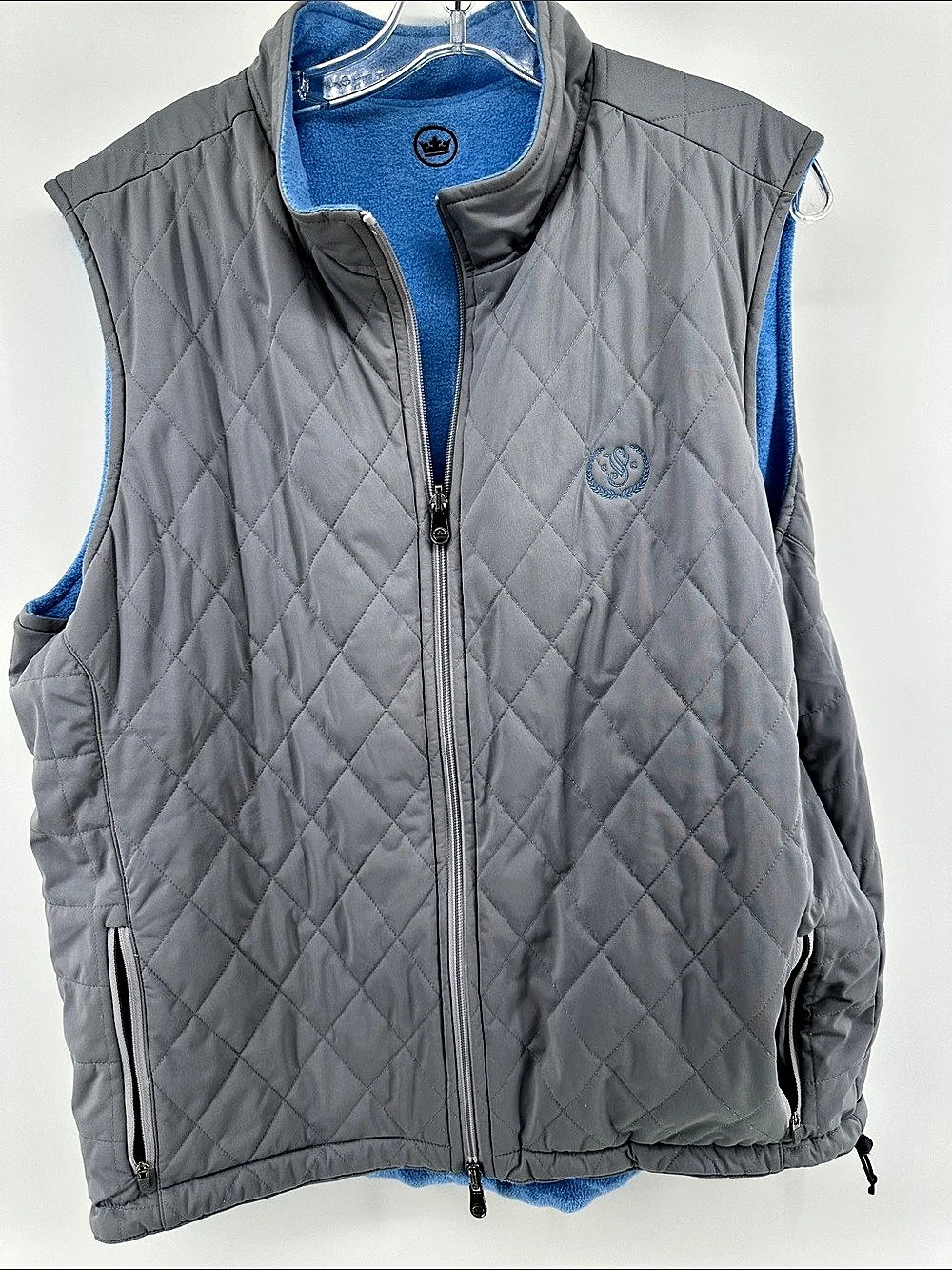 Peter Millar All Day Reversible Vest Gray & Blue Men’s Large